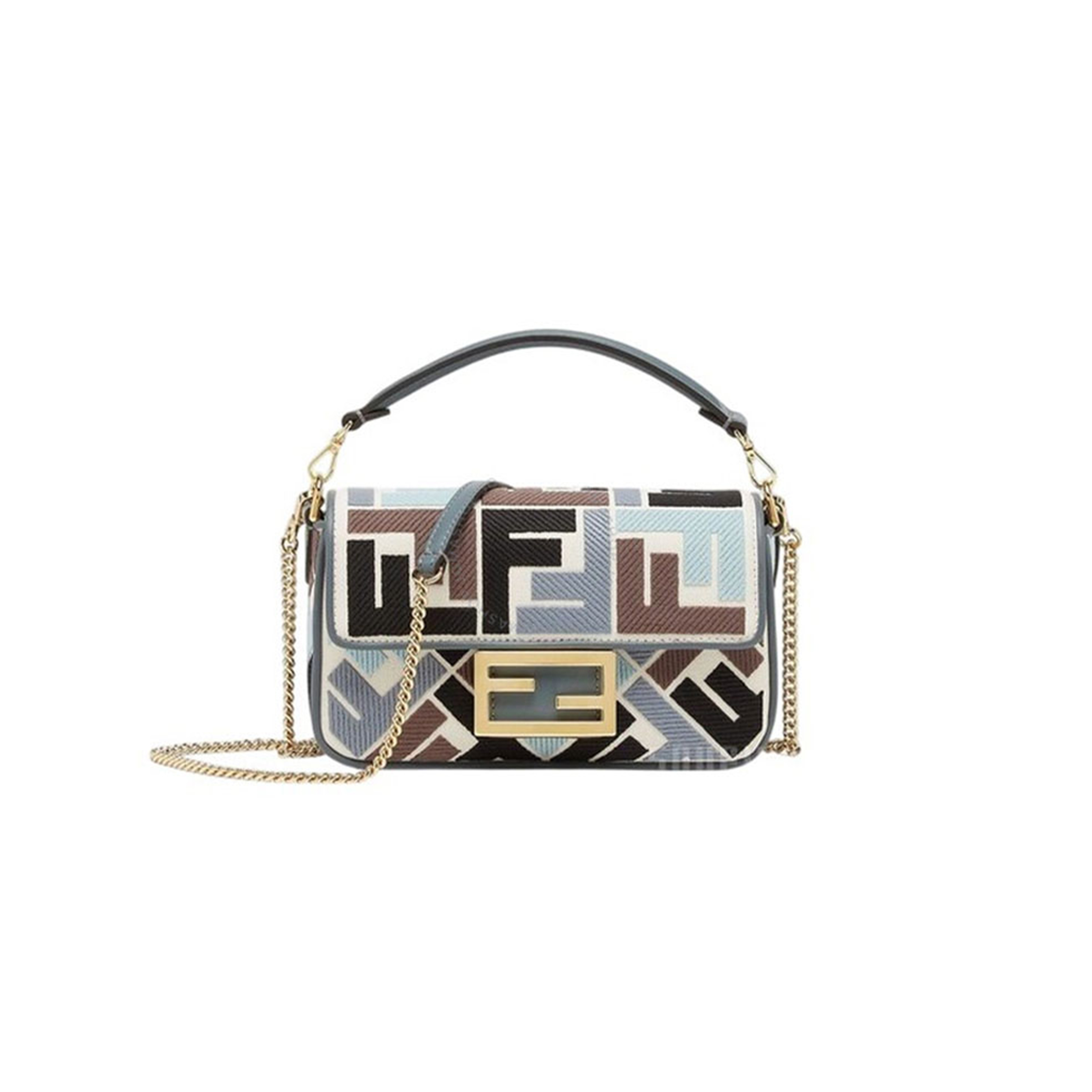 F**di ff mini baguette bag 8bs017arc2f1opk (19.5*11*5cm)